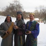 Here are the Magi arriving at Christ Church as they follow the star to Bethlehem